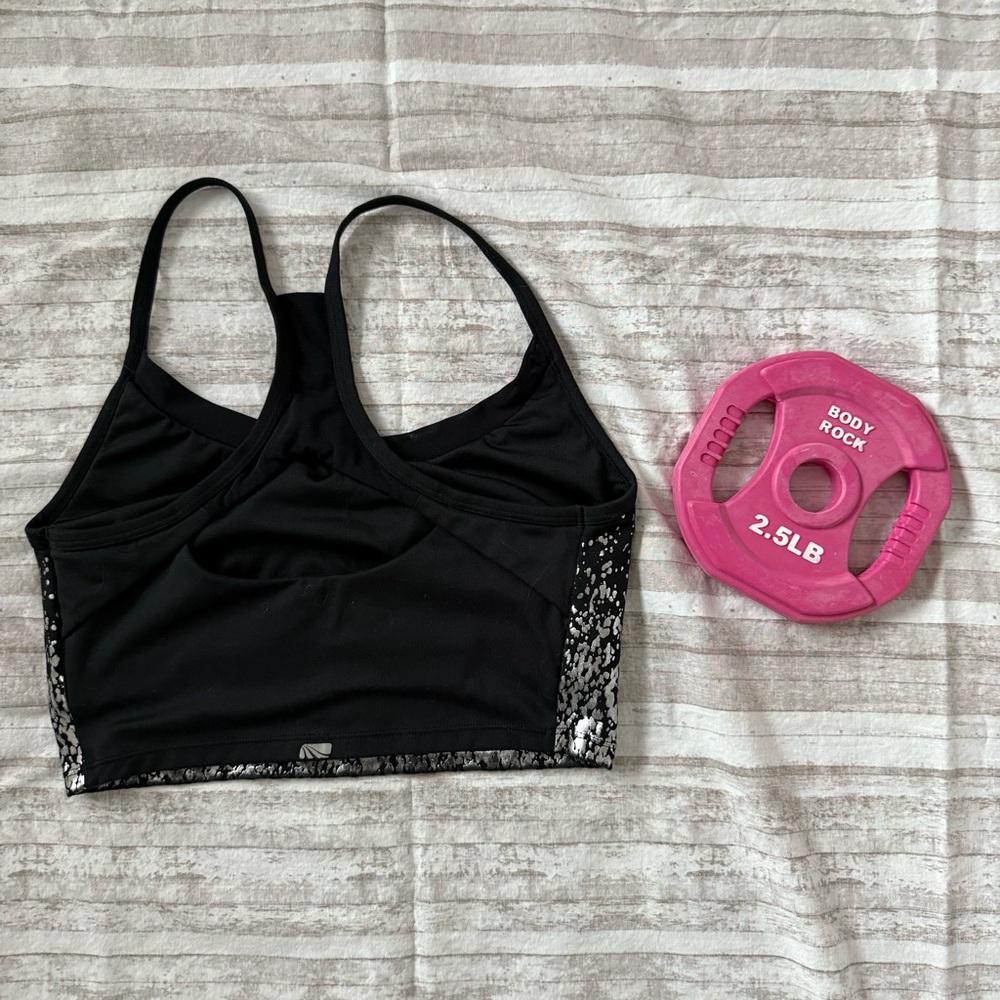 💪🏻 Marika Black/Silver Medium Long Sports Bra - Picture 2 of 3